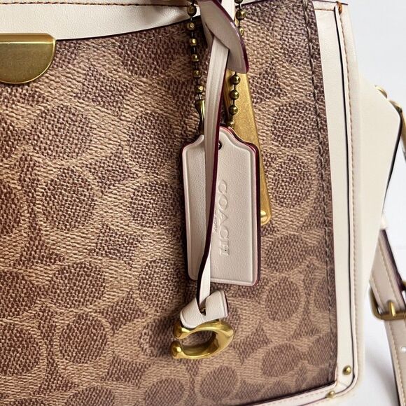 Coach Dreamer Chalk Signature Crossbody Tote Bag Style 54160 - Picture 12 of 16